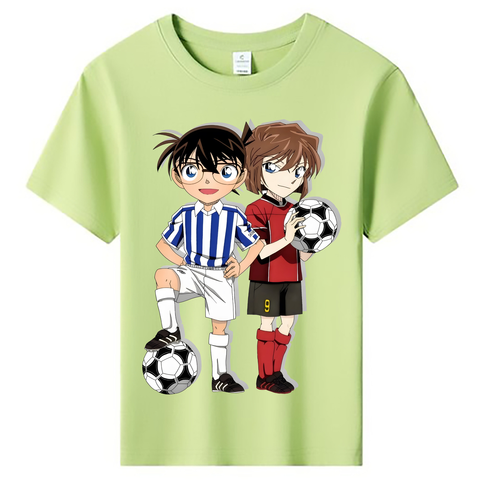 （画像用） 名探偵コナン 灰原 哀 はいばら あい Detective Conan Anita Hailey、Vi Graythorn Haibara Ai 綿100％キッズTシャツ（フロントプリント）
